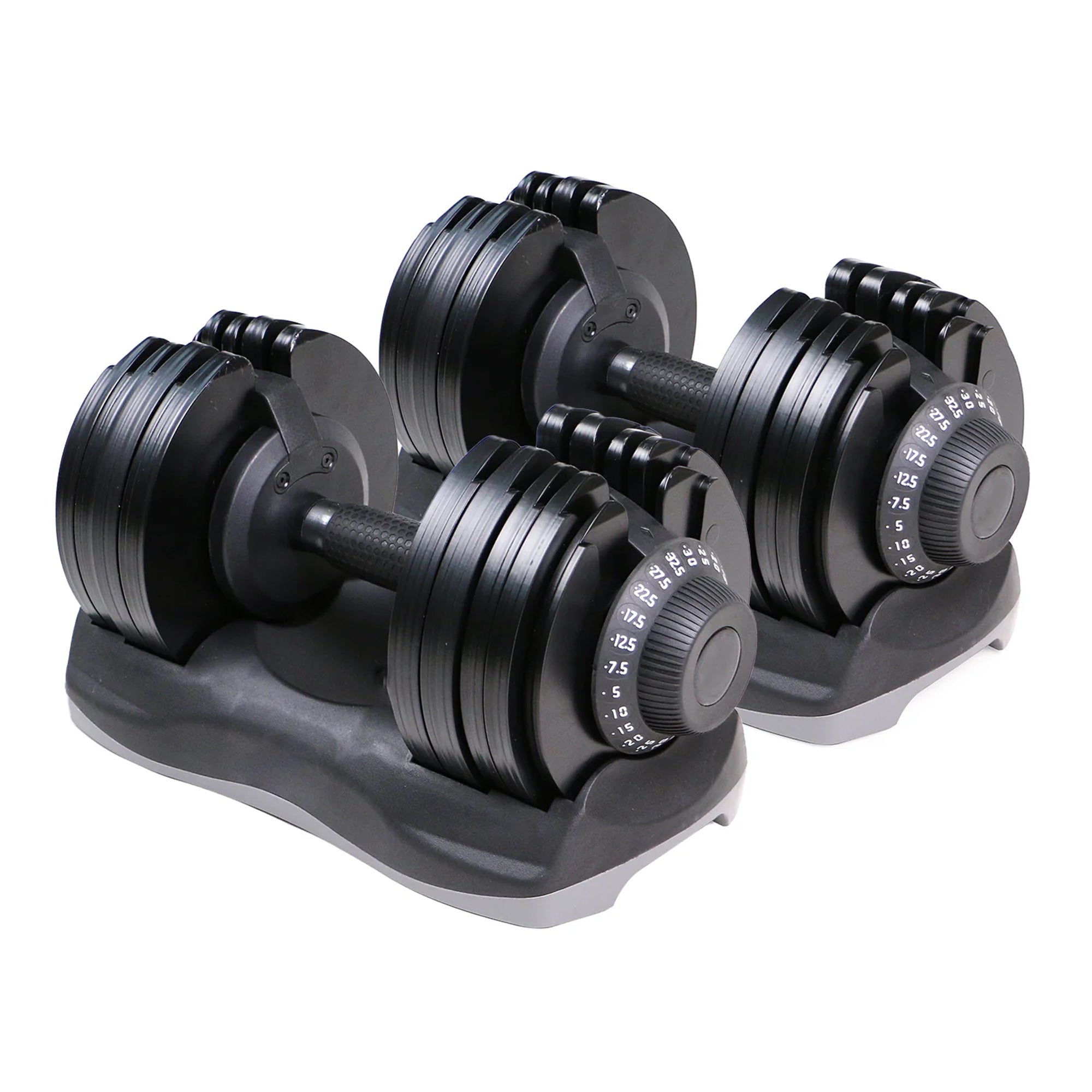 32.5kg Pair Adjustable Dumbbells – 12-in-1 Space-Saving Weights for Home Gym