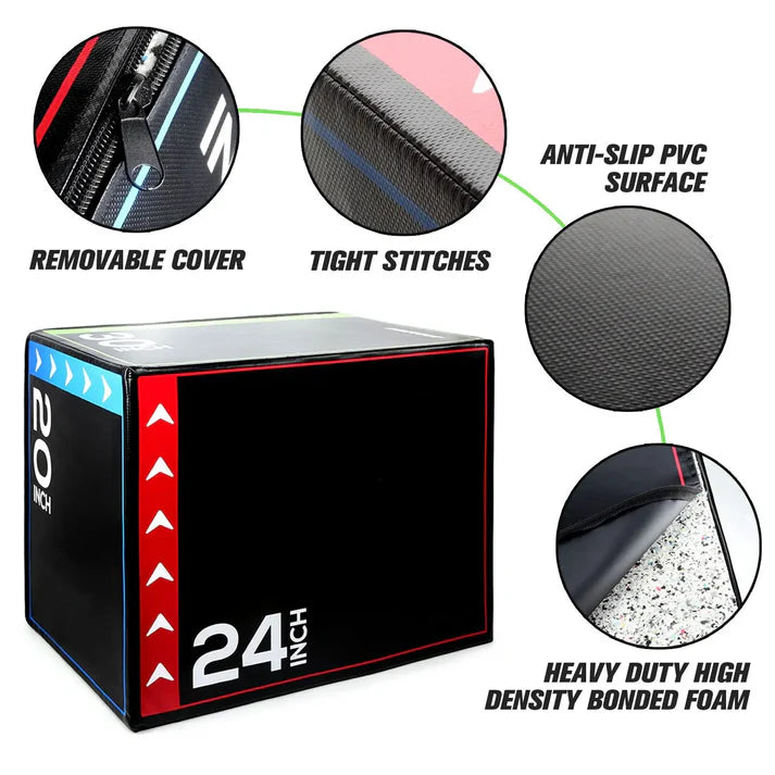 24-inch box with features highlighted on a white background