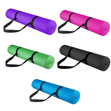 Extra Thick Non-Slip Yoga Mat - 10mm NBR Foam Mat for Fitness, Pilates, HIIT & Gymnastics | Eco-Friendly with Carry Strap