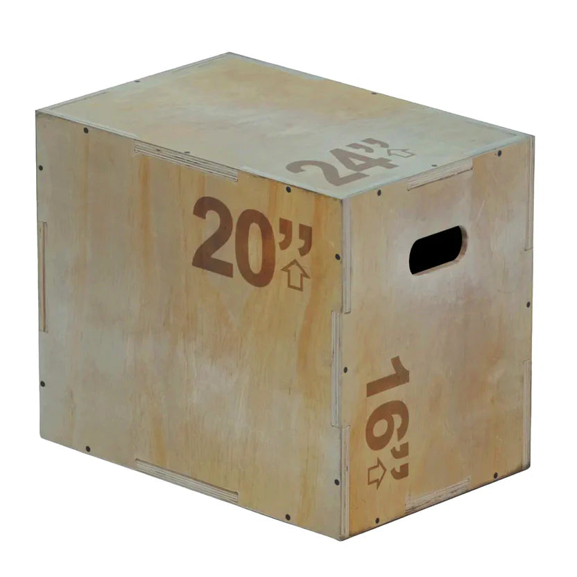 Wooden plyometric box with dimensions 14