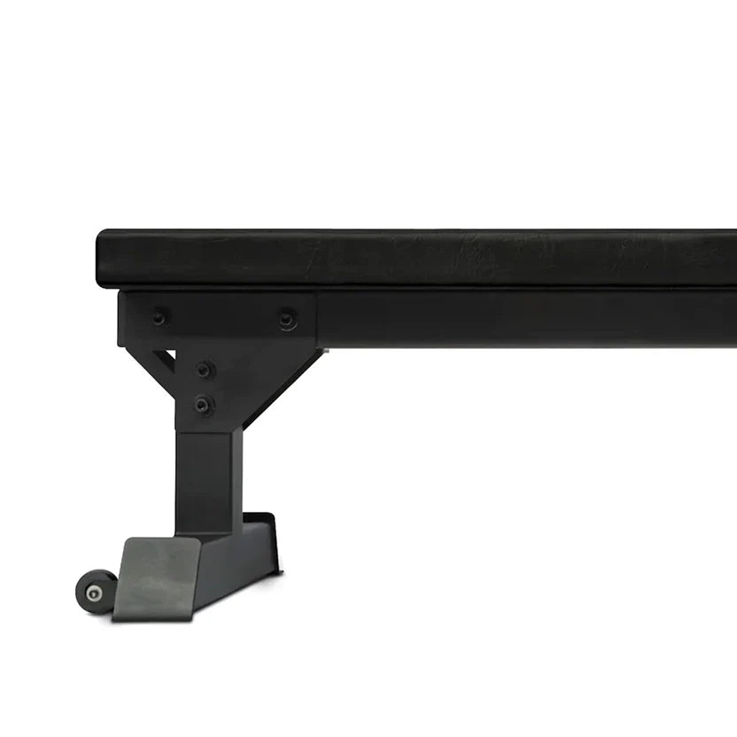 Black flat bench on a white background
