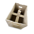 Wooden crate with handles on a white background
