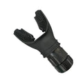 Black adjustable tool on a white background