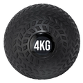 Black 5KG weight ball on a white background