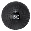 Black exercise ball with '12KG' marking on a white background