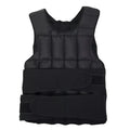 Black weighted vest on a white background