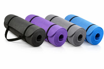 Extra Thick Non-Slip Yoga Mat - 10mm NBR Foam Mat for Fitness, Pilates, HIIT & Gymnastics | Eco-Friendly with Carry Strap